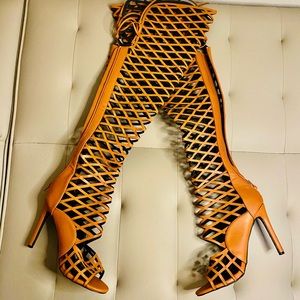 Gladiator knee high sandals